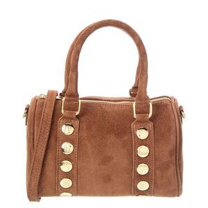 Persaman New York Gabriela16 Studded Leather Shoulder Bag, Brown